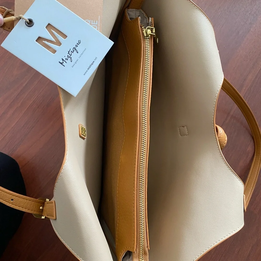 NWT Miztique Isabelle 2-in-1 Scoop Neck Tole in elegant Camel Color BGT-7188 - Picture 9 of 15